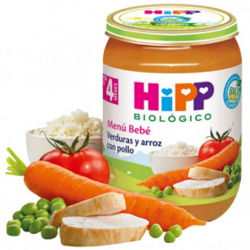 Potitos HIPP Verduras, Arroz y Pollo 190gr 4M+