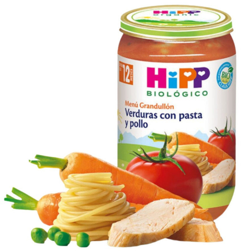 Hipp Biológico Potito de Hortalizas con Pasta y Jamón 190gr