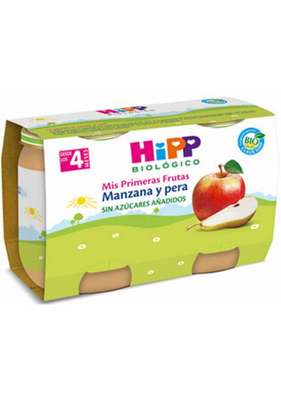 Potito Manzana & Pera HiPP 2x125gr 4M+