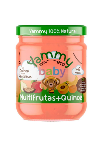 Potitos Multifrutas con Quinoa +6M Bio Yammy 195g