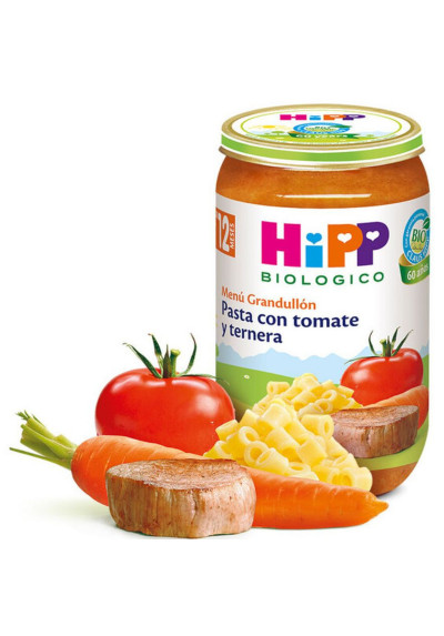 Potitos HIPP Pasta, Tomate & Ternera 12M+ 250gr
