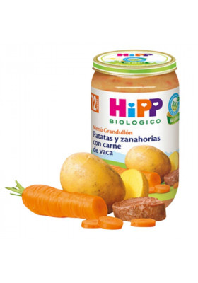 Potitos HIPP Patata, Zanahoria & Carne 12M+ 250gr