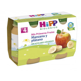 Potitos HIPP Manzana & Plátano 4M+ 125gr x4