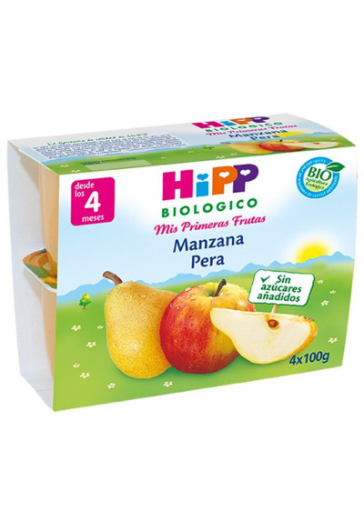 Potitos HIPP Manzana & Pera 4M+ 100gr x4
