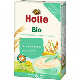 Papillas Holle 3 cereales 6M+ 250gr