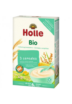 Papillas Holle 3 cereales 6M+ 250gr