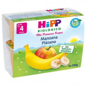 Potitos de Manzana y Platano +4M Bio 4x100g HIPP