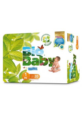 Pañales ecológicos Bio Baby 3-6kg Talla 1 20 und