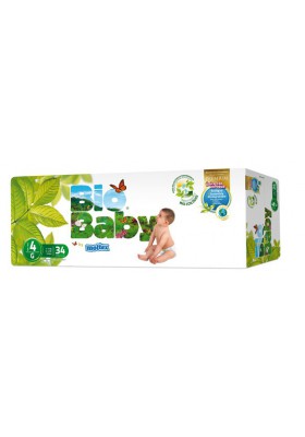 Pañales ecológicos Bio Baby 9-13 kg Talla 4 34 und