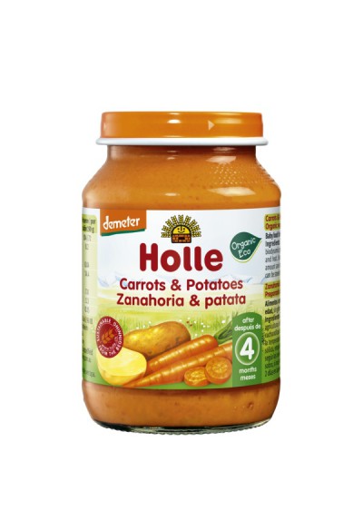 Potitos ecológicos Holle Zanahoria & Patata 4M+ 190gr