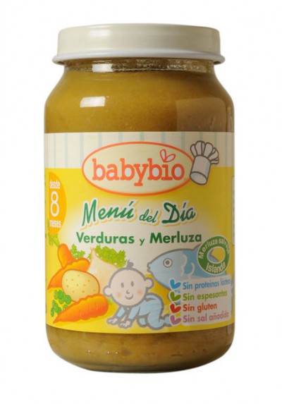 Potitos Babybio Verduras & Merluza 8M+ 200gr